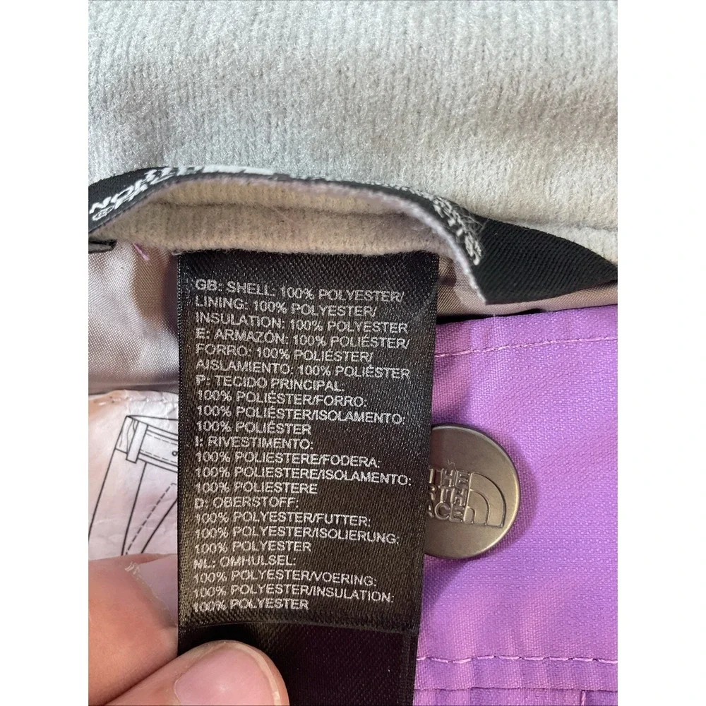 The North Face Snow Pants Girls Small 7/8 Purple DryVent‎ EZ Grow Insulated Ski